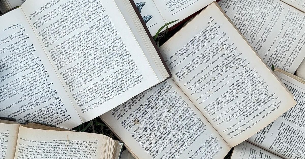 Books and notes laid out to study a literature review example